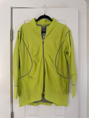 SwingDish Women’s Neon Lime Performance Zip Jacket XL NWT Activewear